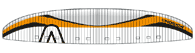 Parapente Poison2 - Branco com detalhes preto e laranja